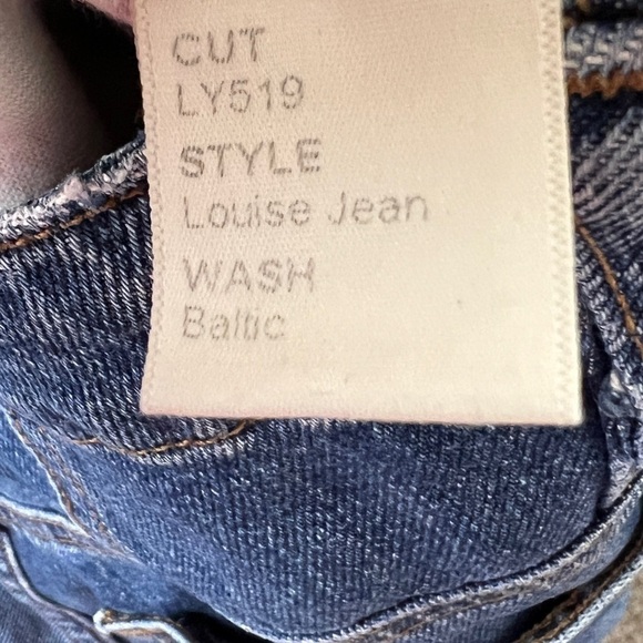 Reformation Louise Jeans Baltic Wash Button Fly Wide Leg - Picture 6 of 7